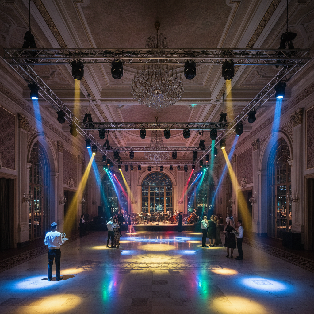 Moving Head Light For Luxury Hotel Ballrooms