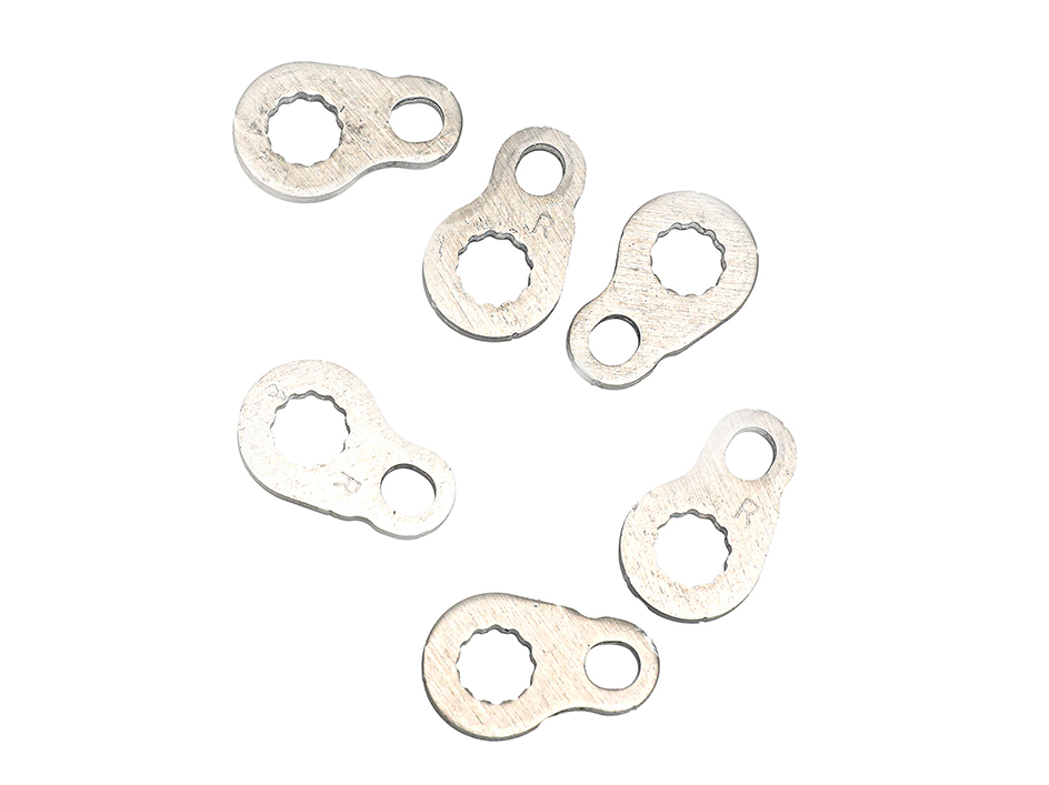 Precision stamped stainless steel products made in China.