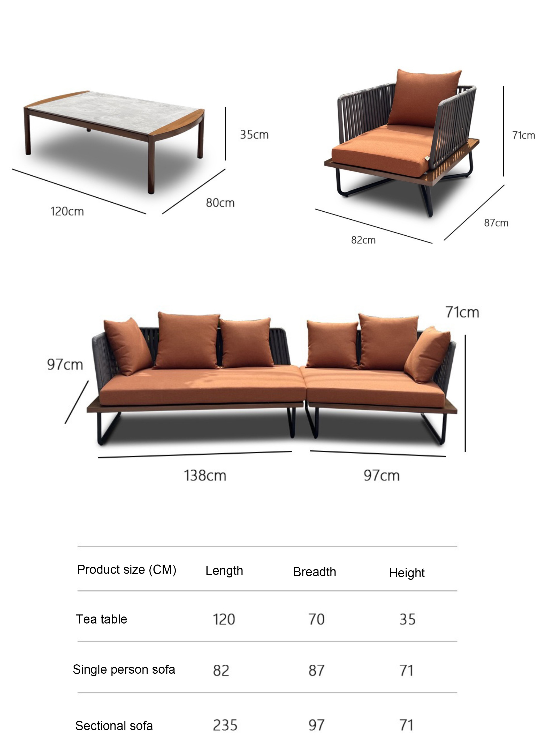 conjunto de patio al aire libre (2)