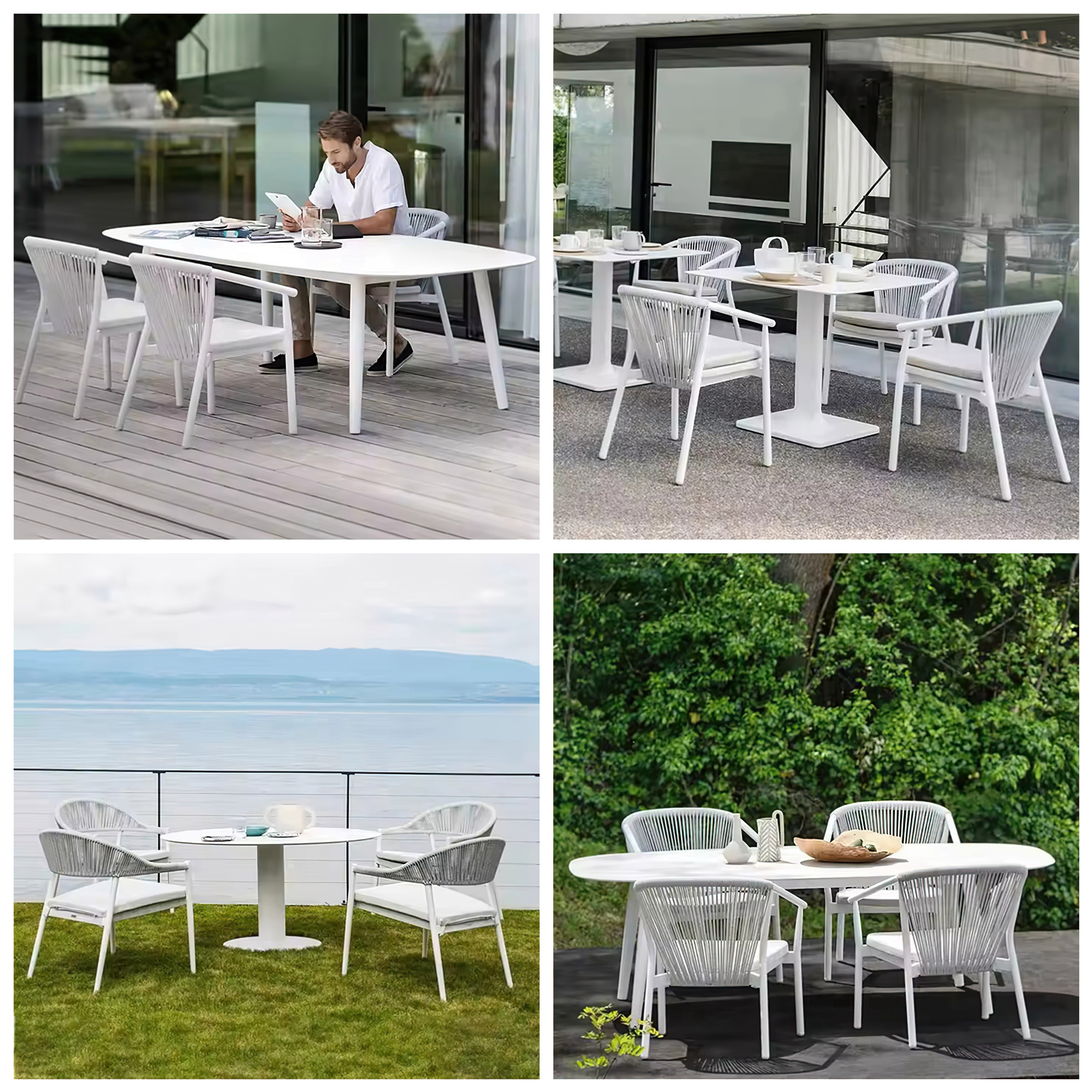 table à manger d'extérieur blanche (1)