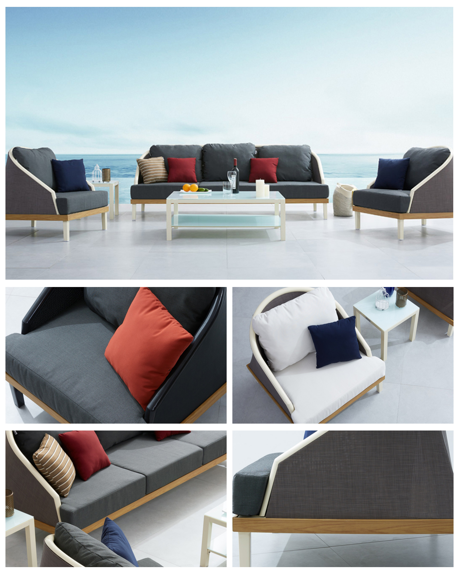 Ensemble de mobilier de jardin en aluminium (1)