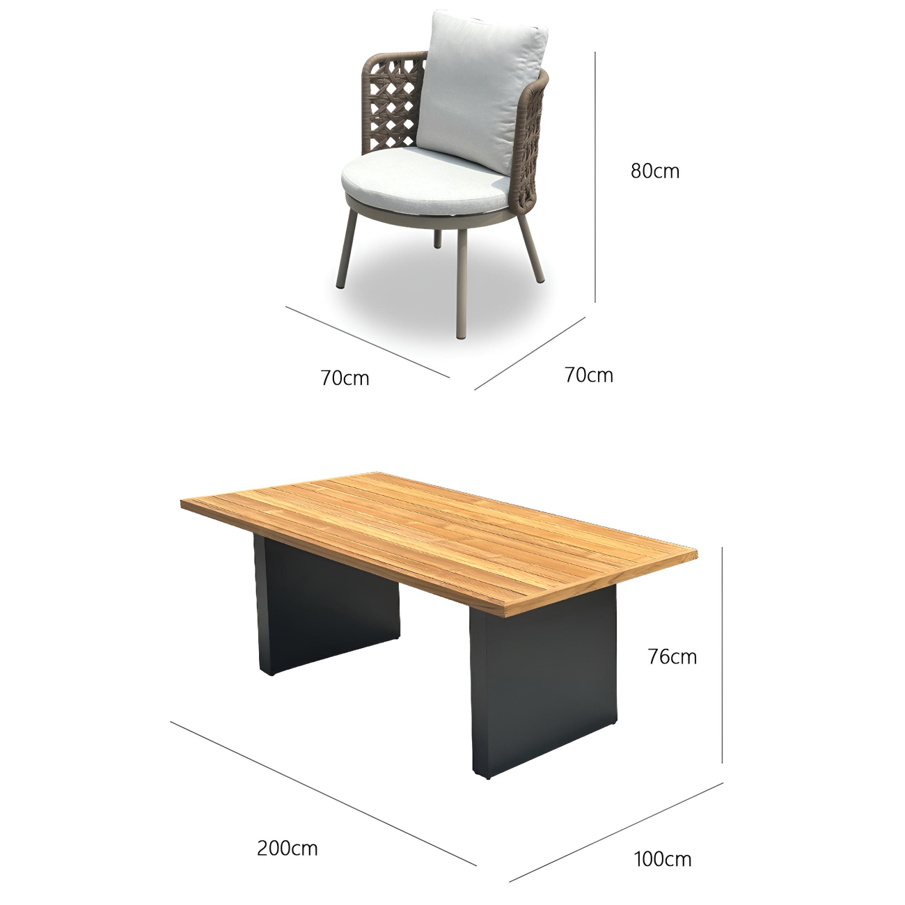 Buitenbistrotafel en stoelen (2)