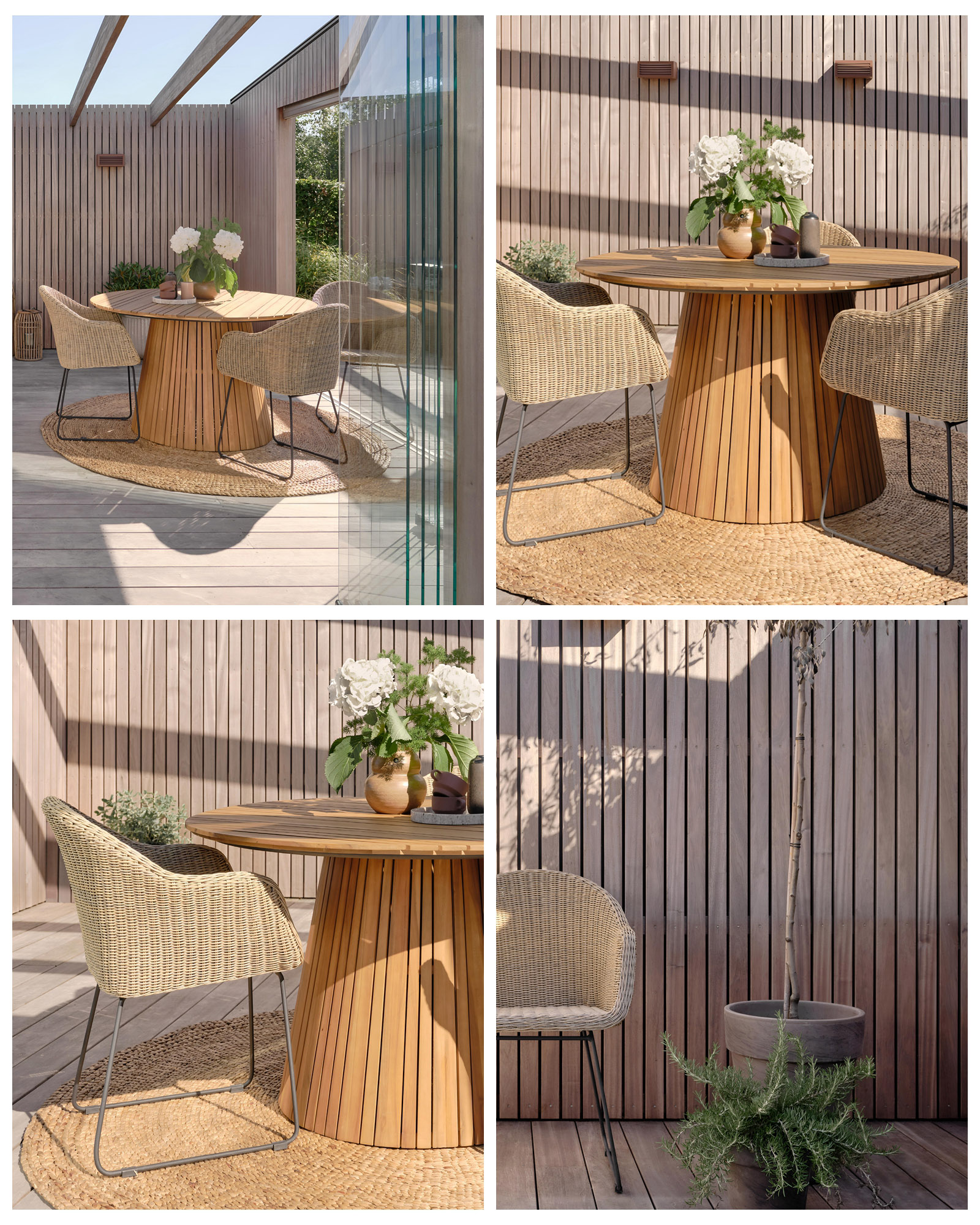 ensemble de mobilier de jardin en rotin