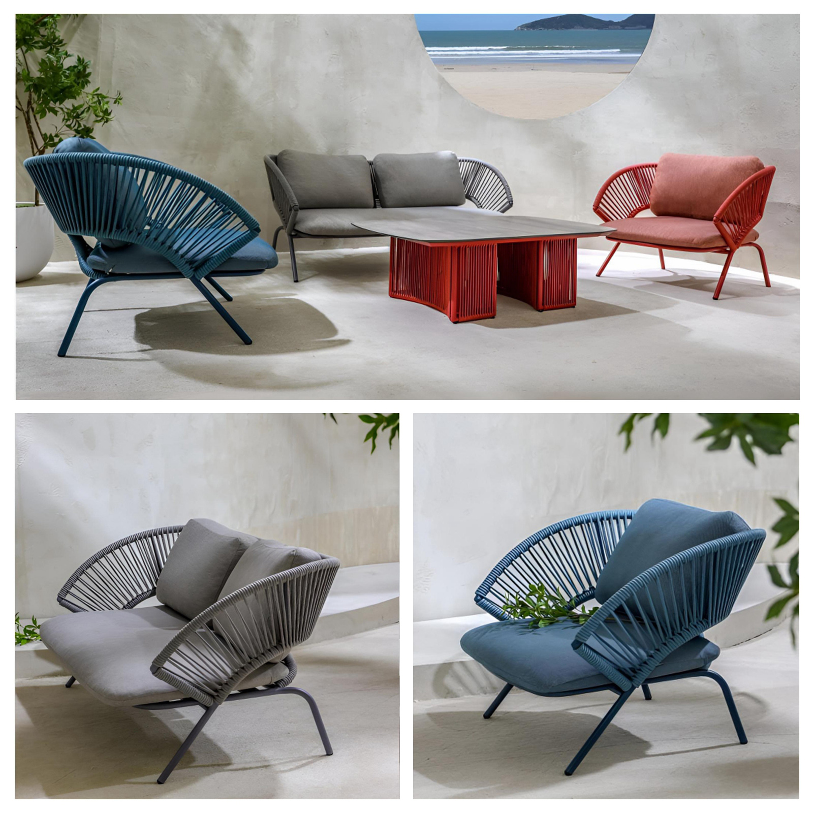 conjunto de sofás de patio