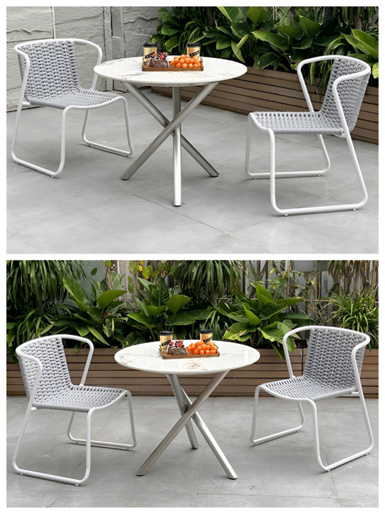 round garden table and chairs (1)