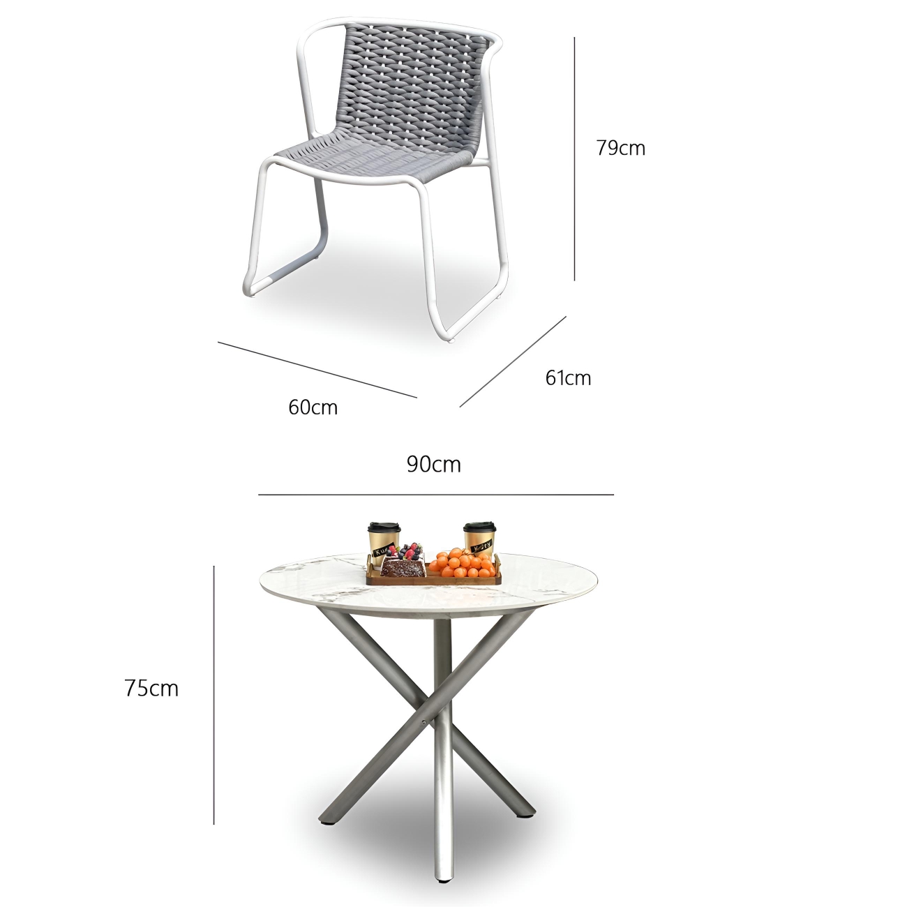 round garden table and chairs (2)