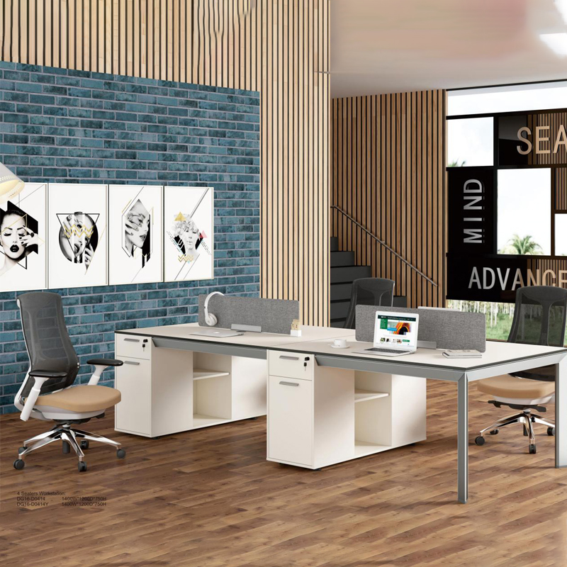 4 Person Workstation Simple Modern Staff Desk