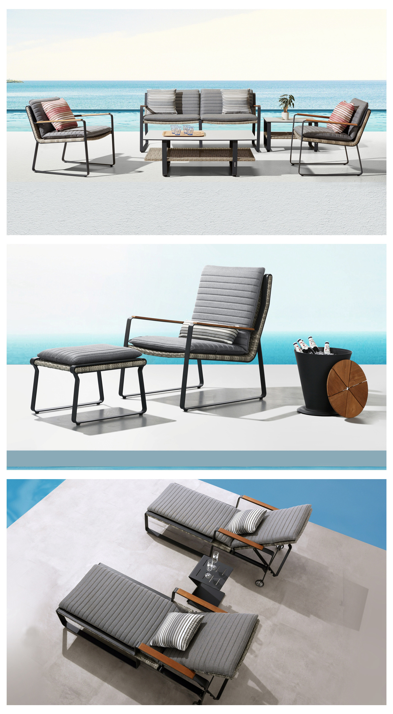 mesa de comedor de metal para exterior