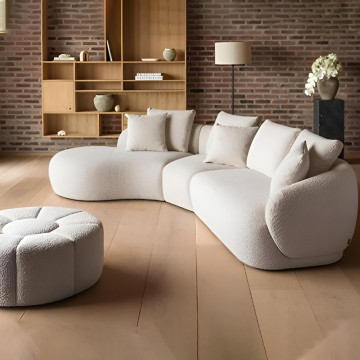 nordic living room curved furniture sofa set indoor