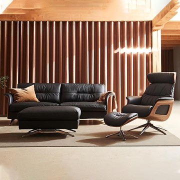 modern black leather sofa set furniture luxury italian