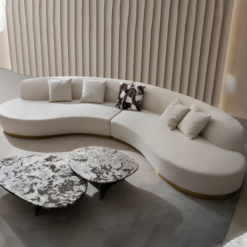 cheap modern living room white sofas set