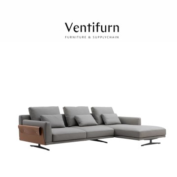 luxury living corner leather sofa modern design