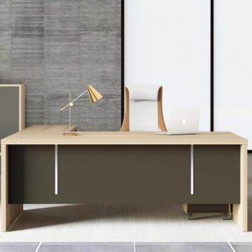 long solid wood l shaped executive furniture desk