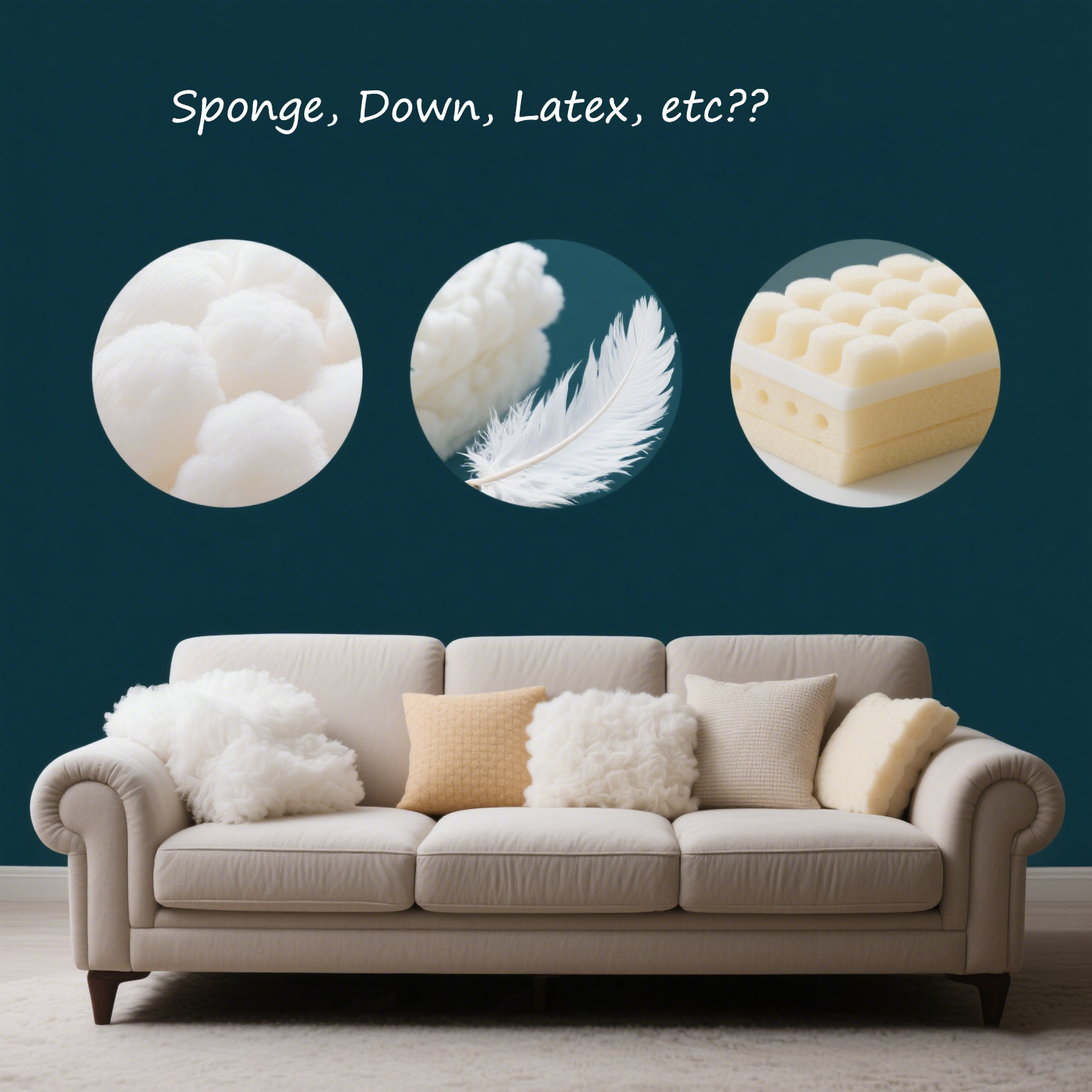 Lựa chọn chất liệu ruột ghế sofa: mút, lông vũ, cao su, v.v.