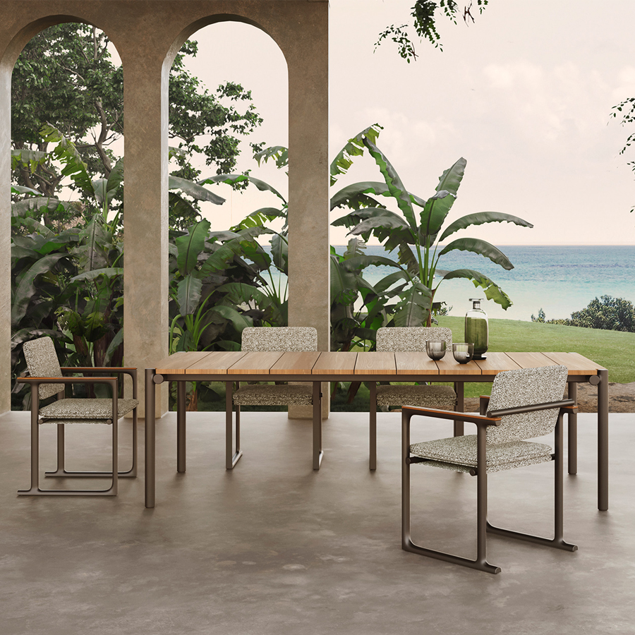 modern 6 seater aluminum garden outdoor dining set