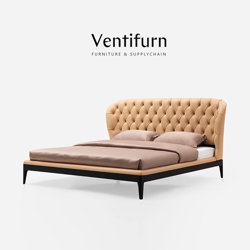 nordisches Luxus-Kingsize-Doppelbett mit Stauraum