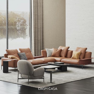 living room leather corner furniture sofa modern