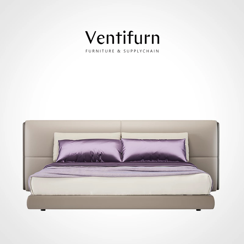 Schlafzimmer Queensize-Betten mit Lederpolstern