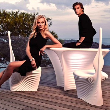 epoxy resin outdoor furniture dining table set