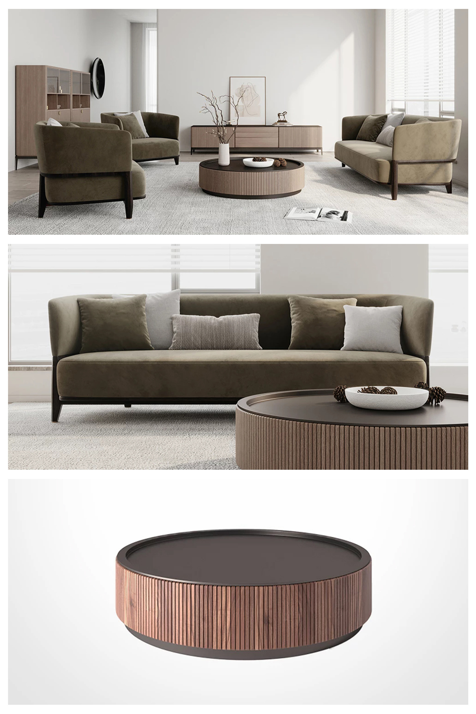 runder Couchtisch aus Holz