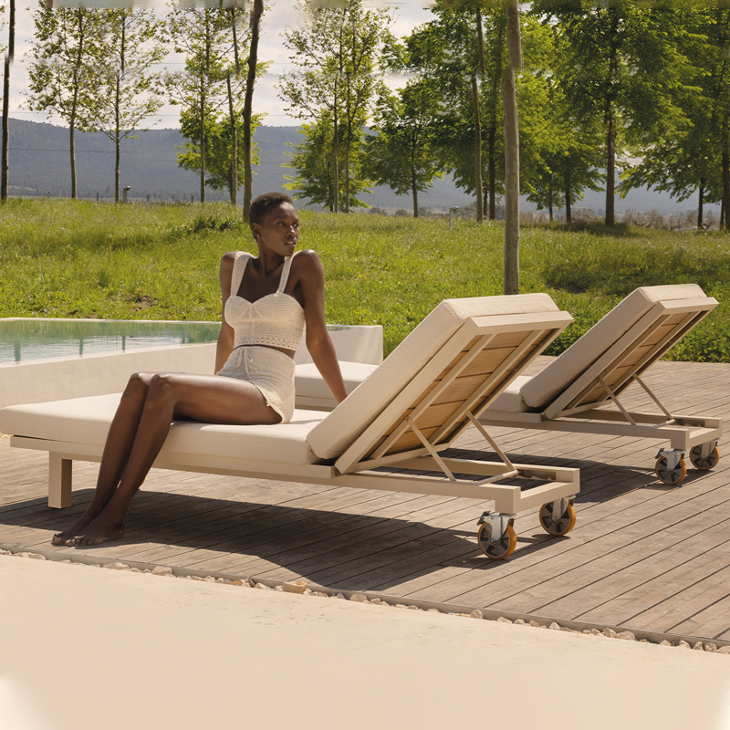 Mobilier de jardin d'hôtel Chaise longue de plage