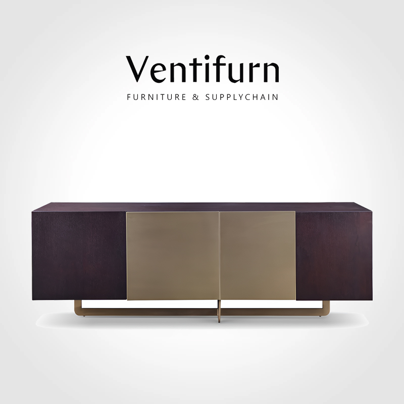 nordic modern walnut metal sideboard cabinet luxury