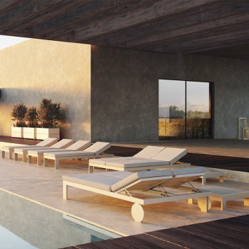 Hotel Balcony Beach Lounge Chairs for Poolside