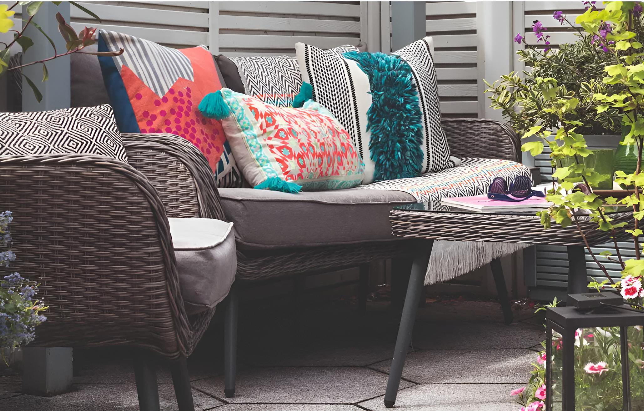 Do you have grey garden furniture? Experts advise against pairing it with this one colour of outdoor cushions