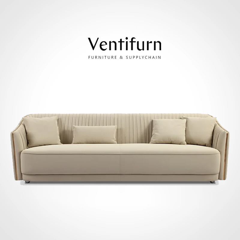 italian modern cream 4 seater leather sofas for hotel