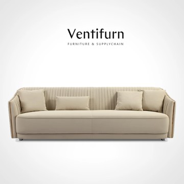 italian modern cream 4 seater leather sofas for hotel