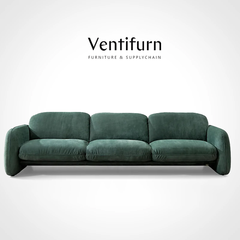 luxury dark green 3 seater fabric sofa set