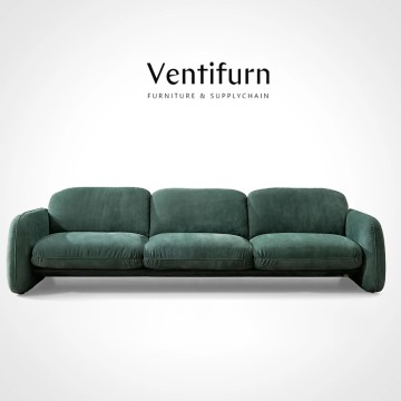 luxury dark green 3 seater fabric sofa set