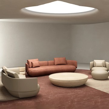 modern luxury living room real leather sofa set furniture