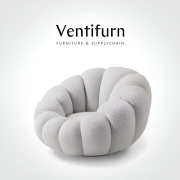 nordic living room single swivel accent chair