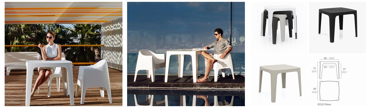 table de bistrot de jardin/terrasse en résine de polypropylène blanche.jpg