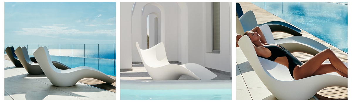 Chaises longues de piscine blanches en résine en forme de S dans l'eau.jpg