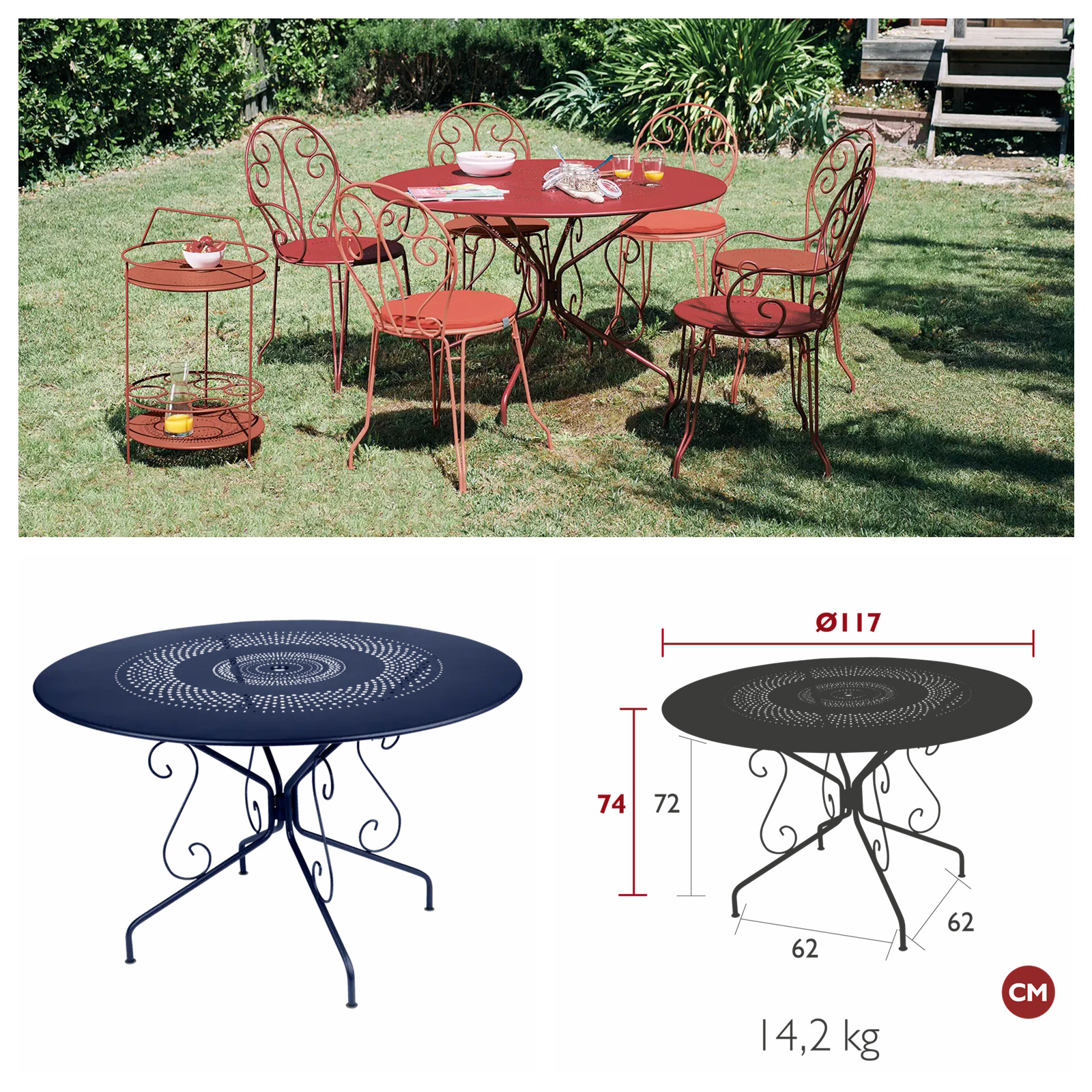 mobilier de jardin en fer forgé