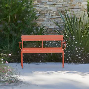 small metal park balcony outdoor garden bench