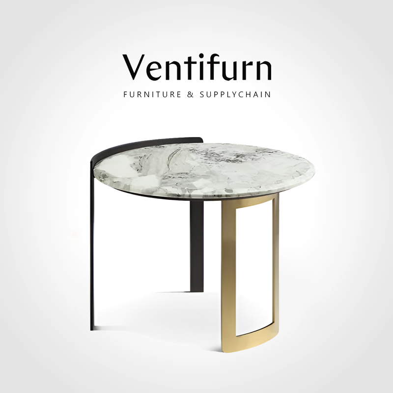 nordic stone metal side table modern