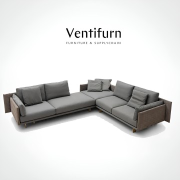 L shape leather sofa sets for living room modern