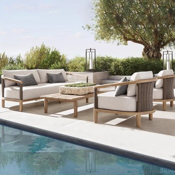 Luxury Wood Patio Lawn Outdoor Garden Furniture