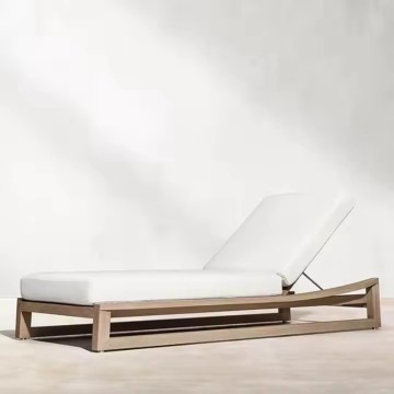 Reclining Padded Teak Sun Loungers For Sale