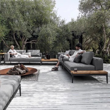 Life Large Sectional Cast Aluminium Garden Furniture Sofa