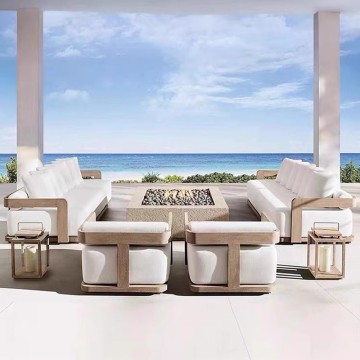 Extra Large Teak Modular Outdoor Sofa For Garden