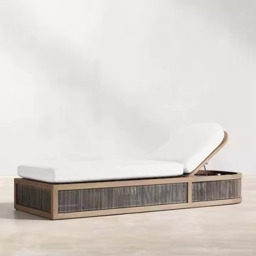 Patio Garden White Chaise Lounge Chair Set