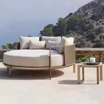 Round Patio Outdoor Daybed Lounge Furniture