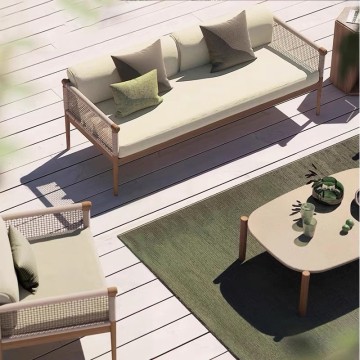 Unique Small Chunky Wooden Backyard Patio Garden Furniture