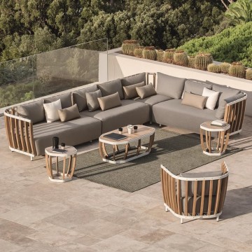 Weather Resistant Modular Solid Wood Patio Garden Furniture