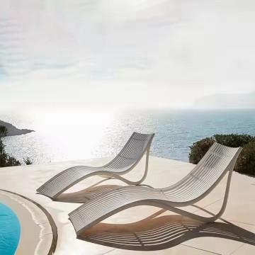 Plastic Pool Chaise Lounge Chairs In Water