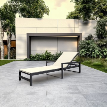 Aluminum hotel luxury adjustable chaise lounger